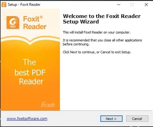 Bước 2:Chạy file cài đặt PDF Foxit Reader